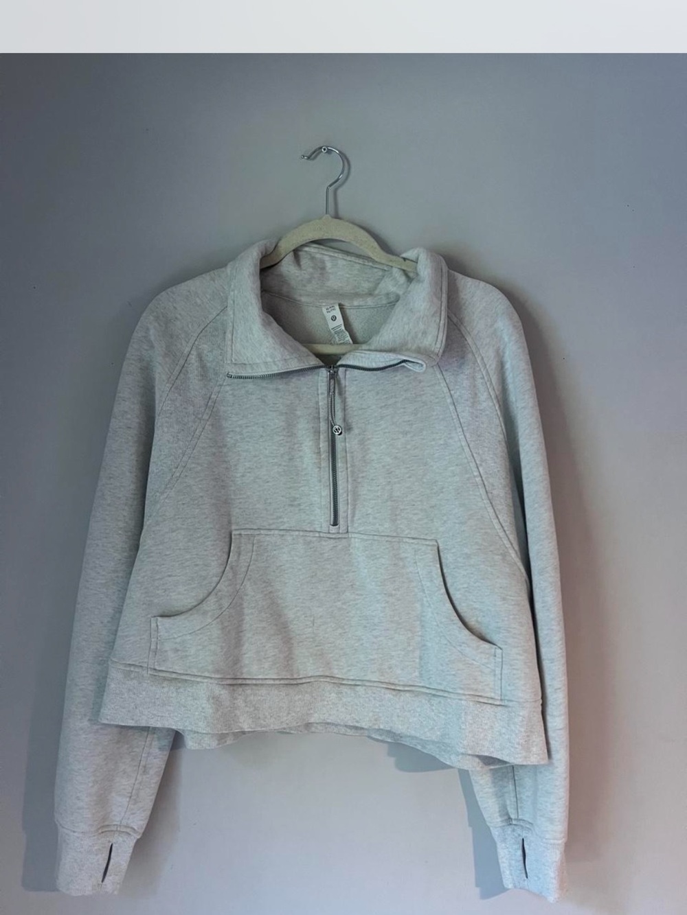lululemon athletica Light Gray Half-Zip Pullover
